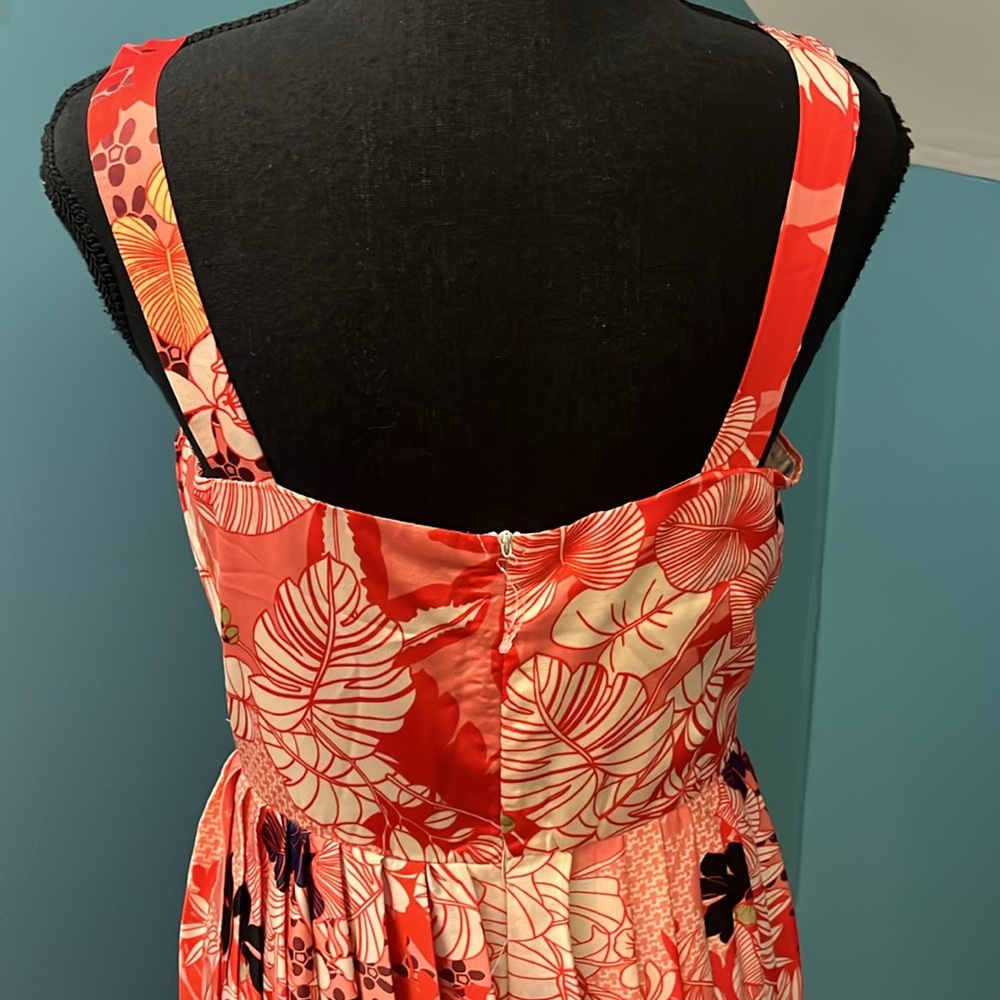 NWT Dalia McPhee Floral Printed Pleated Midi Dress Size Medium - Picture 10 of 16
